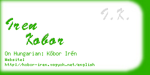 iren kobor business card